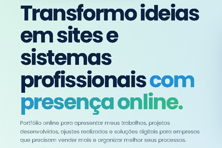 Desenvolvedor sistemas e websites